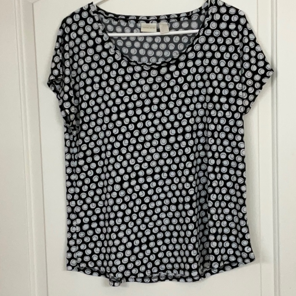 Chico’s Black & White Top - Size 2